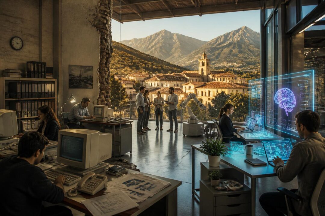 explora la evolución digital desde la nueva economía de los 2000 hasta la aplicación de la ia generativa en las pymes vasco-navarras, descubriendo las claves de su transformación tecnológica.